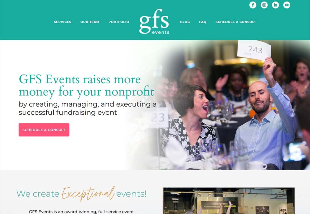 GSF Events great web design