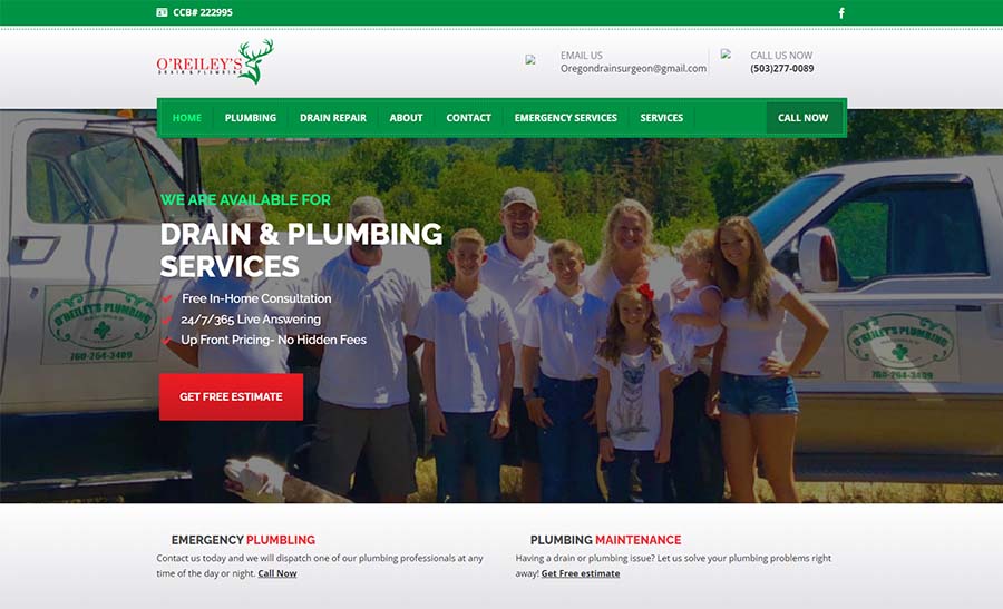 O'Reileys Plumbing Drain Service Maintenance