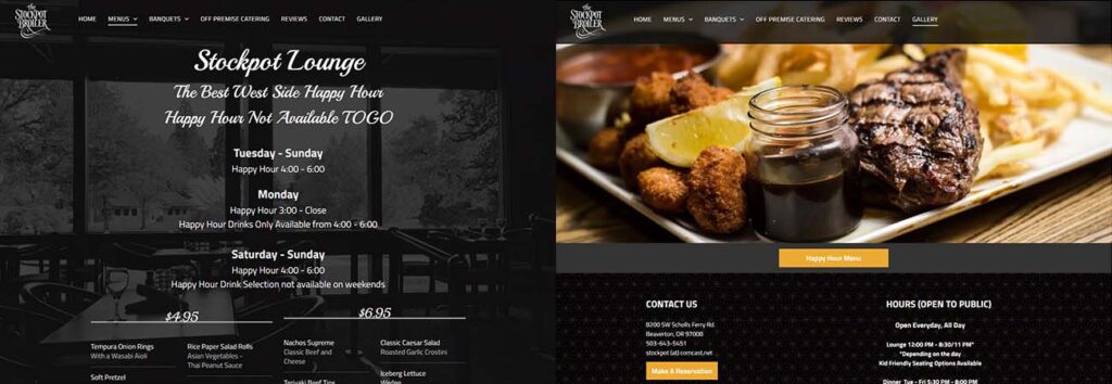 Stockpot Broiler Custom Web Design