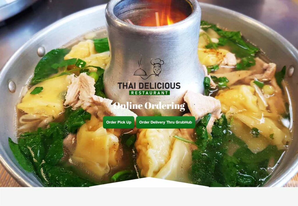 Thai Delicious Restaurant Web Development