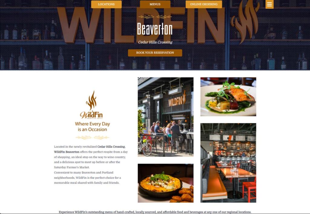 Wild Fin American Grill Digital Marketing