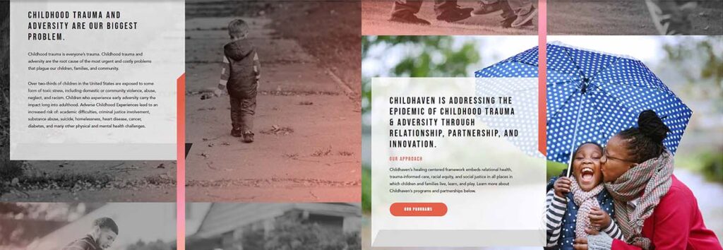 Child Haven non profit bespoke website creation
