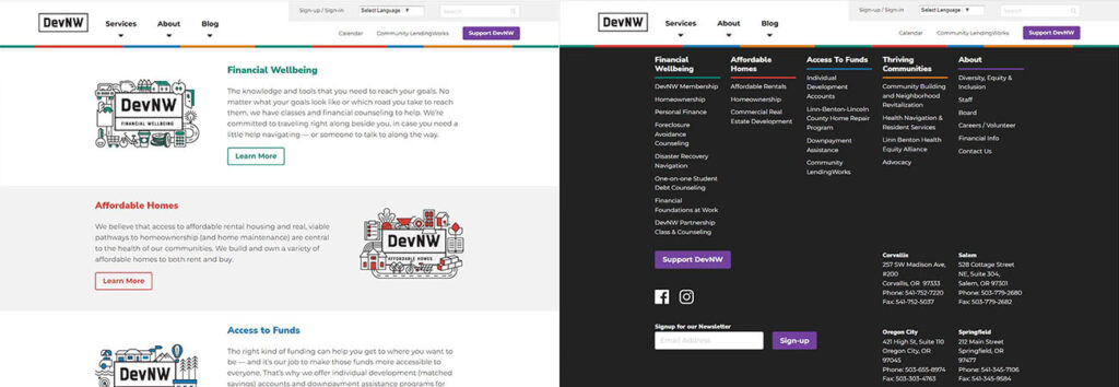 DevNW non profit custom wordpress development