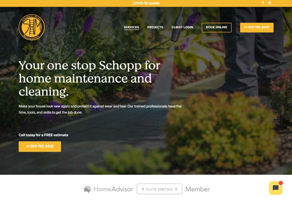 Schopp's Home Maintenance Website Design