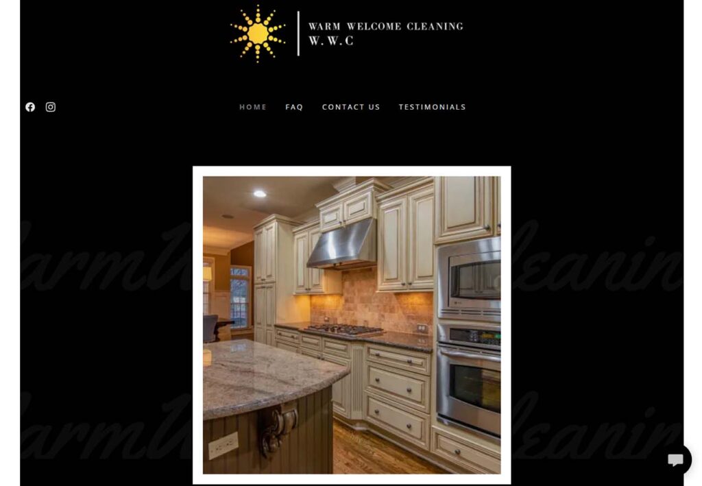 Warm Welcome Cleaning Website Creation