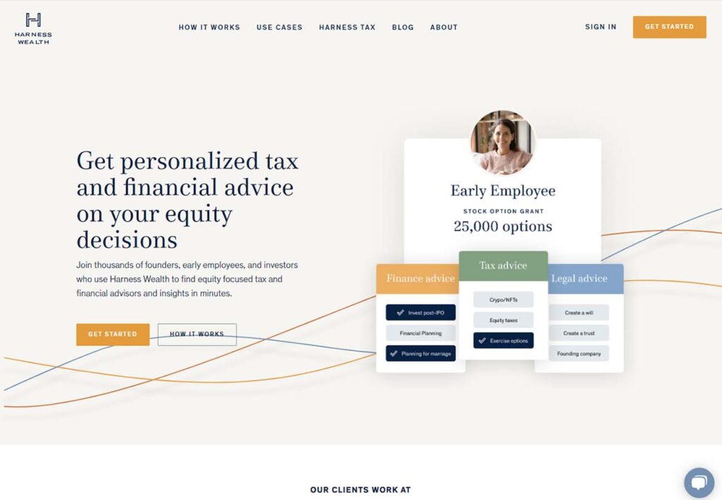 Harness Wealth Financial Advisor bespoke website creation