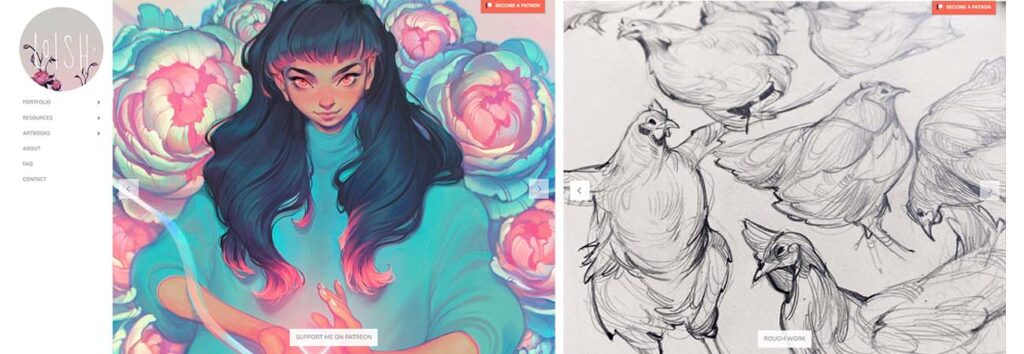 Loish Lois Van Baarle portfolio custom website