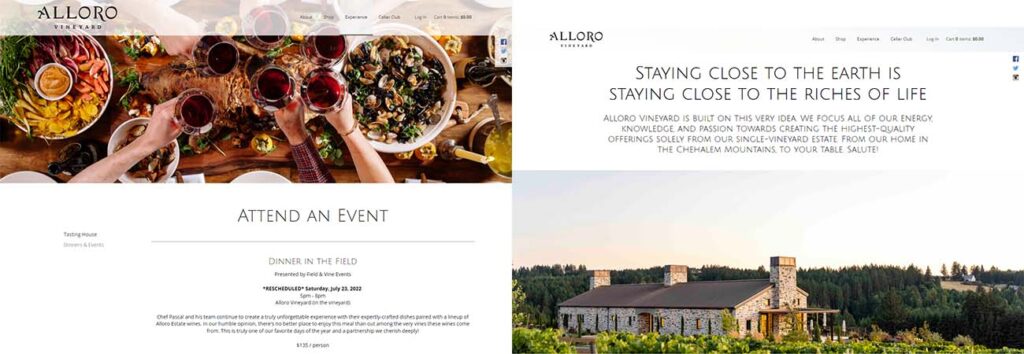 Local Vinyards Alloro wine tasting