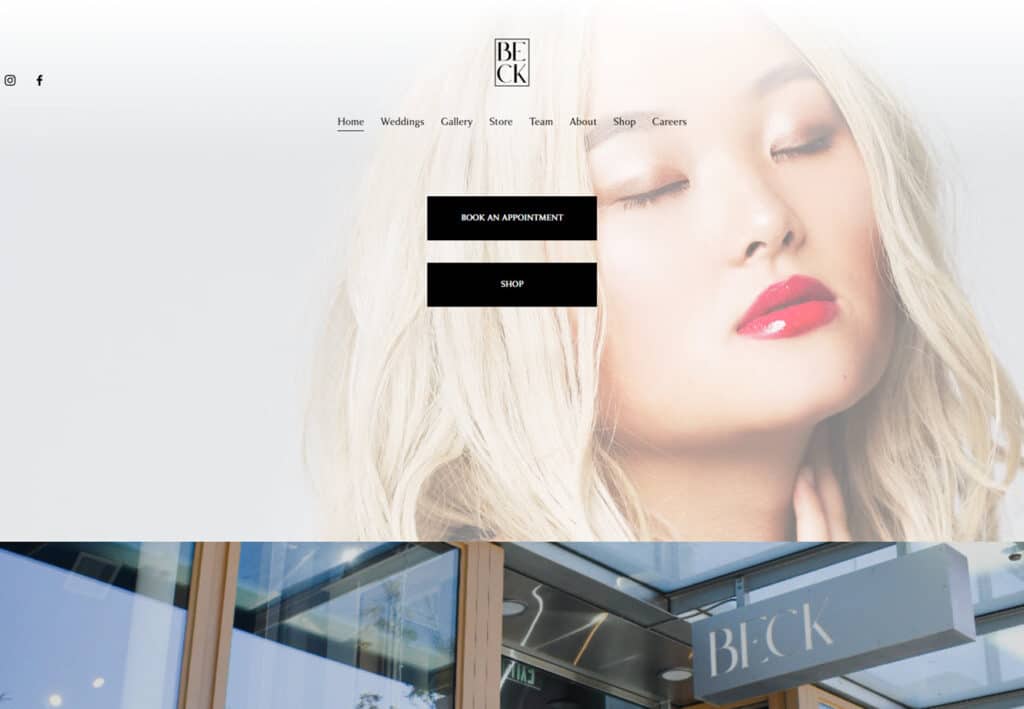 Salon Beck web developer portfolio