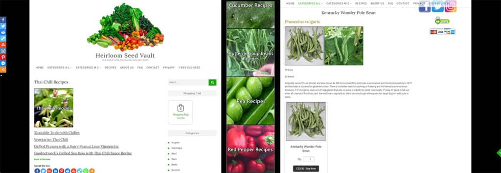 Heirloom Seed Vault Web Developer Portfolio