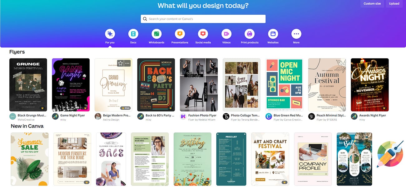 Let's design a flyer in Canva Free